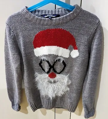 Buy  Father Christmas Jumper Cool Yule Grey Age 6 -7 Years • 6.99£