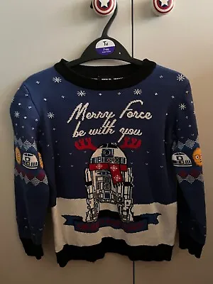 Buy Christmas Disney Child’s Star Wars R2D2 Jumper Aged 7 Years • 3£