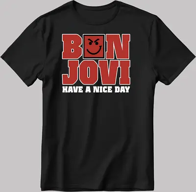 Buy Bon Jovi Have A Nice Day Short Sleeve White-Black Men's / Women's T Shirt N555 • 12£