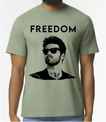 Buy George Michael Freedom T-shirt - Olive • 16£