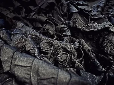 Buy Gypsy Ra-Ra Frill Jersey Dress Fabric, Per Metre - Black • 4.99£