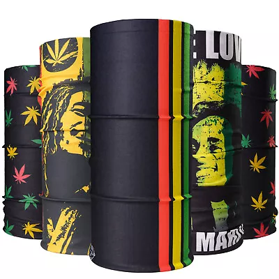 Buy Men Scarf Neck Tube Warmer Weed Leaf Cannabis Bob Marley Snood Bandana Face Mask • 3.99£