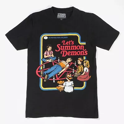 Buy Steven Rhodes Let's Summon Demons T-Shirt Retro 80s Funny Art Official Black S • 12£