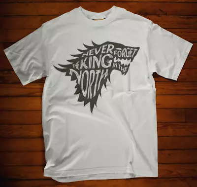 Buy Game Of Thrones T-Shirt King Of The North TV Stark Nights Watch Tee • 6.99£
