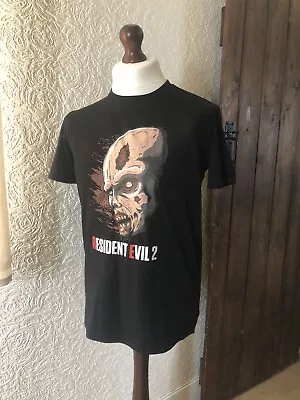 Buy Resident Evil 2 Rare T Shirt Official Size Medium New Zombie Design Black Capcom • 22£
