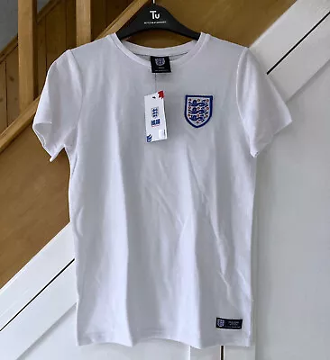 Buy TU Boys Or Girls Age 13 England Football Top White 100% Cotton Sport Soccer NEW • 7.49£