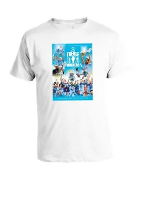 Buy Man City Treble Winners 23 T-Shirt All Adults & Kids Sizes Available • 12£