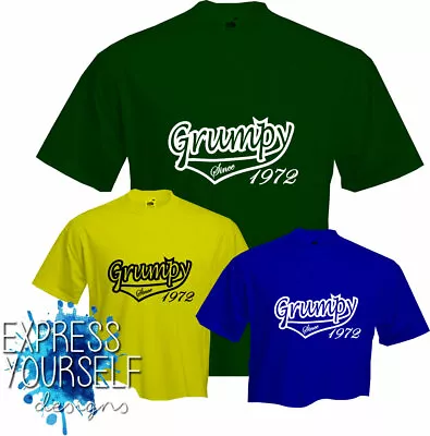 Buy GRUMPY SINCE 1972- T Shirt, 50th BIRTHDAY (2022), Fun, Present, Gift, NEW • 9.99£
