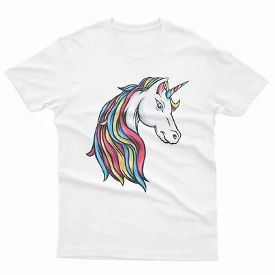 Buy Rainbow Unicorn Cute Unicorn Mens T Shirts Unisex Tee #P1#Or#A • 9.99£