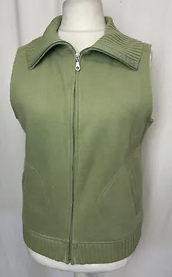 Buy KAREN SCOTT Sport Waistcoat Gilet Vest Green Full Zip Size Medium Green  K488 • 4.99£
