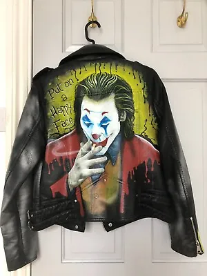 Buy Hand-painted The Joker Faux-leather Jacket • 239£