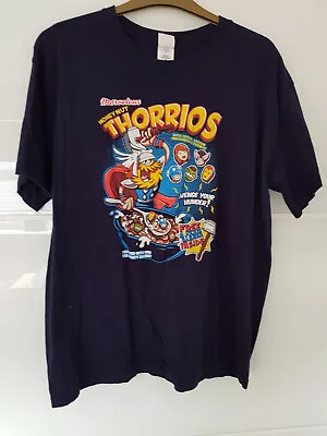 Buy Thorrios T-Shirt - Thor Avengers Marvel Breakfast Cereal Spoof Large • 12£