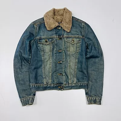 Buy Ladies Trafaluc Sherpa Denim Jacket - Medium • 40£