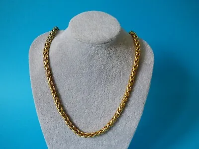Buy Heavy Costume Jewellery Gold Metal Snake Skin Chain Link Pendant Necklace 42.4g • 30.59£
