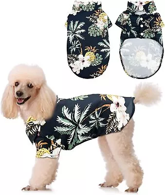 Buy Hawaiian Style Dog Shirts,Coconut Tree Printed Dog Clothes,Dog T-Shirt For • 8.99£