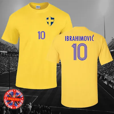Buy Sweden Inspired Zlatan Ibrahimović Football T-shirt World Cup Euros Gift • 11.95£