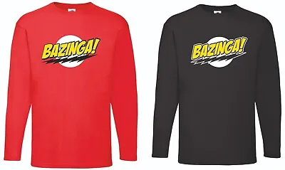Buy Bazinga The Big Bang Theory  Inspired, Sheldon, Long Sleeved T Shirt Sizes S-3XL • 11.50£