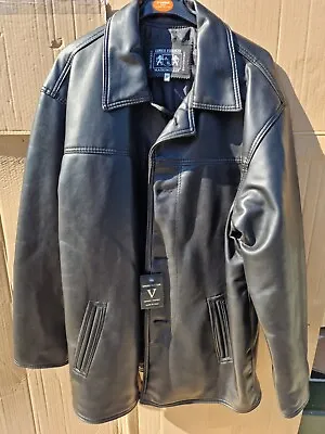 Buy LINEA FIRENZE  Jacket Black Faux Leather Mens XL Italy  • 49.99£