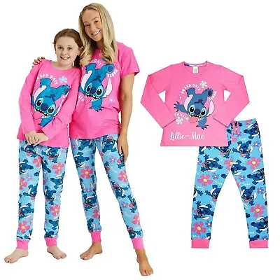 Buy Girls Ladies Disney Personalised Lilo & Stitch Family Matching PJs Mothers Day • 17.99£