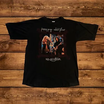 Buy Vintage Jimmy Page Robert Plant 1995 Merch T-shirt No Quarter Tour Mens Size M • 37.49£