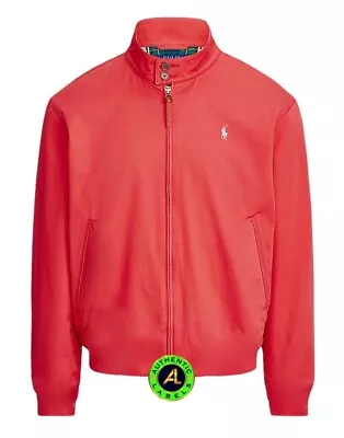 Buy RALPH LAUREN POLO Mens Cotton Twill Windbreaker Jacket Red Medium RRP £265 • 119£