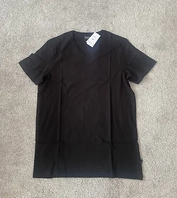 Buy Black Men’s Burton V Neck T Shirt Eco Size Medium Brand New • 5.99£