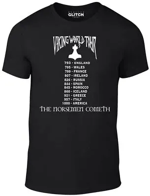 Buy Viking World Tour T-Shirt - Funny T Shirt Norse History Thor Odin Norway Pillage • 12.99£