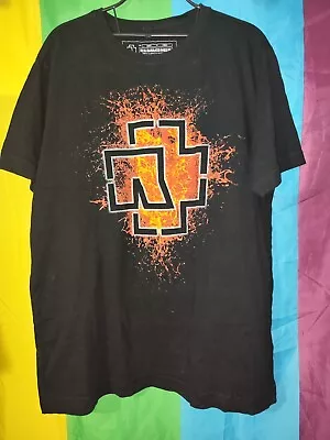 Buy Rammstein Mens Black Cotton Metal Rock T-shirt Mwns Size XL • 23.88£