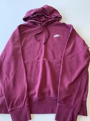 Buy Woman’s Nike Burgundy Hoodie Size Small Pullover U2 • 24.63£