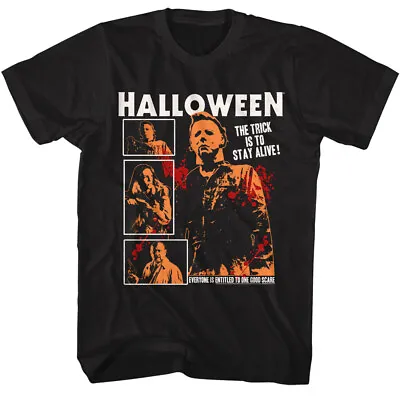 Buy Halloween Horror Movie Michael Myers Blood Splatter Scene Collage Men's T Shirt • 39.42£