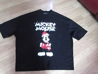Buy Men's Black Relaxed Fit Disney's Mickey Mouse Christmas Themed T Shirt By Asos M • 10£