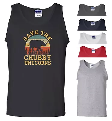 Buy Save The Chubby Unicorns Vest Animal Lovers Funny Birthday Gift Men Tank Top • 11.99£