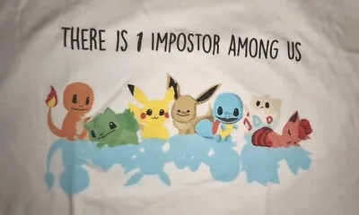 Buy BRAND NEW QWERTEE THERE IS AN IMPOSTER T SHIRT Size XL POKEMON DITTO • 15£