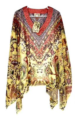 Buy New ONE WORLD Size 2X Art-to-Wear Gypsy Boho Poncho Top Blouse • 33.72£