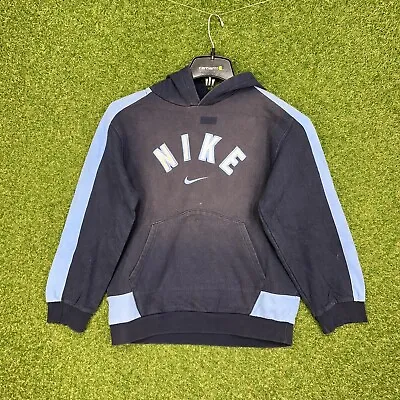 Buy Vintage Y2K Nike UNC Blue Embroidered Hoodie Youth Size Large 14-16 Pullover • 15.74£