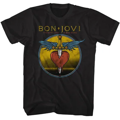 Buy Bon Jovi You Give Love A Bad Name Men's T Shirt Rock Music Merch • 51.67£