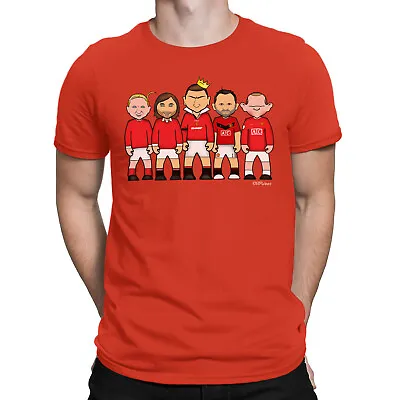 Buy Mens ORGANIC Cotton T-Shirt VIPwees Manchester Football Legends Caricature Utd • 13.99£