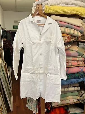 Buy Vintage Men’s White World Of Workwear Storemans Shopkeepers Jacket - 116cm M • 24.99£