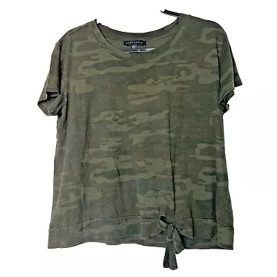 Buy Sanctuary Camo Green Camouflage Short Sleeve V Neck T-Shirt Medium • 15.15£