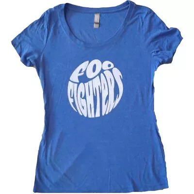 Buy Foo Fighters 70s Logo Short Sleeve Tee Blue New • 23.12£