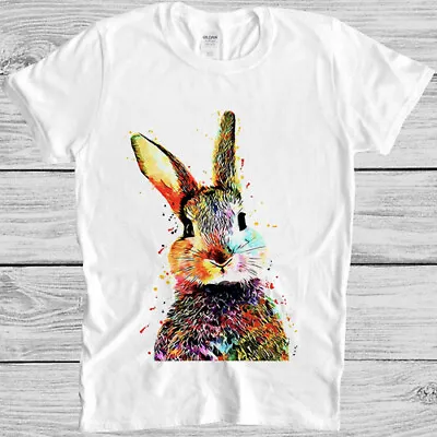 Buy Bunny Rabbit Watercolor Easter Thanksgiving Movie Music Gift Tee T Shirt M943 • 6.35£