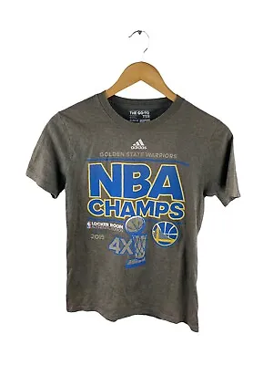 Buy 2015 Golden State Warriors NBA Champs Logo T Shirt Boys Girls Size M 10/12 Grey • 6.31£
