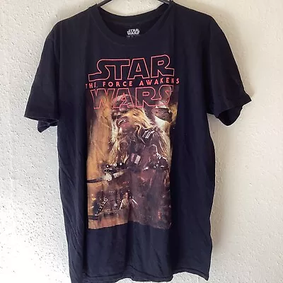 Buy Star Wars  The Force Awakens  Mens T Shirt Size XL Black - Chewbacca • 5.99£