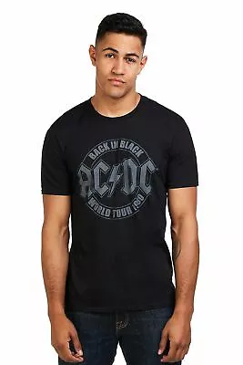 Buy Official AC/DC Mens Tour Emblem T-shirt Black S-XXL • 13.99£