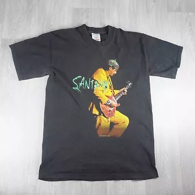 Buy Vintage Retro Y2K Carlos Santana Music Band Short Sleeve Tour T Shirt Top Size M • 29.95£