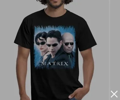 Buy The Matrix T Shirt Mens Medium Adult Navy Movie Graphic Print Tee New In Bag • 14.99£