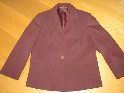 Buy Ladies Marks And Spencer Burgundy Purple Smart Jacket L Sleeve, Size 14 Standard • 4.99£