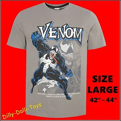 Buy Mens Size Large Marvel Venom Comic Grey T-Shirt Top 42-44  Chest Eddie Brock NEW • 9.99£