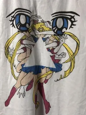 Buy Vintage Sailor Moon T Shirt White Anime Print Tee Japan Manga J8378 • 182.04£
