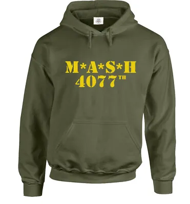 Buy MASH YELLOW PRINT HOODY MASH TV Series 4077TH US Army Father Day Gift Hoodie • 34.99£